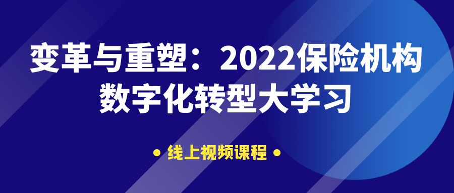 《變革與重塑：2022保險機構(gòu)數(shù)字化轉(zhuǎn)型大學(xué)習》課程 -105320-1